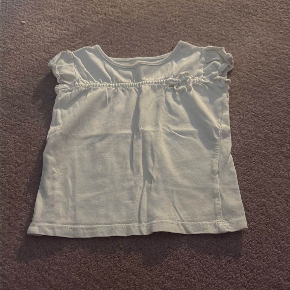 3/$10 sale. Sonoma White Ruffle Sleeve Kids Tee